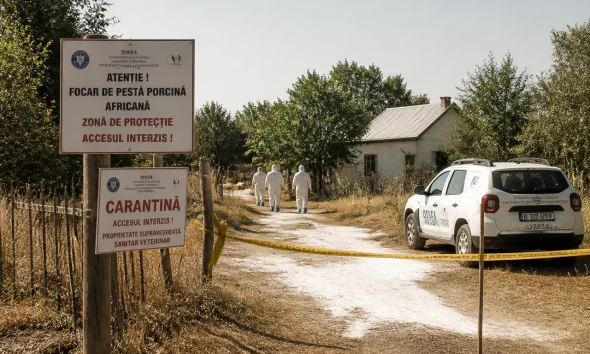 Focar de pestă porcină africană confirmat la Siliștea, județul Constanța