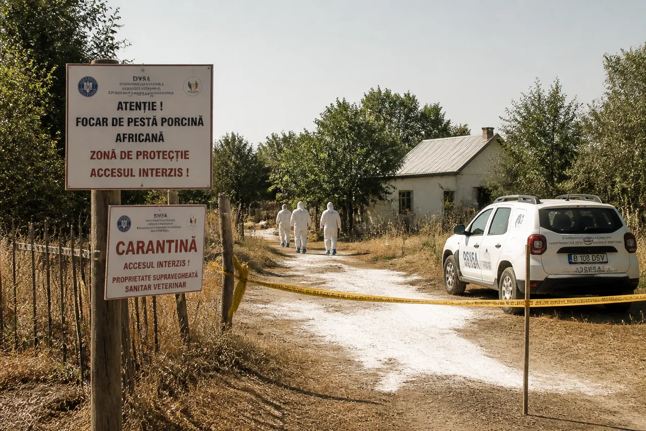 Focar de pestă porcină africană confirmat la Siliștea, județul Constanța