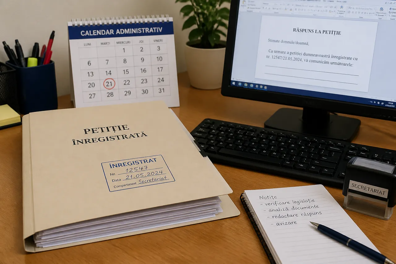 termen legal pentru răspunsul la petiție